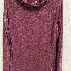 GAP Breathe Maroon Long Sleeve Top